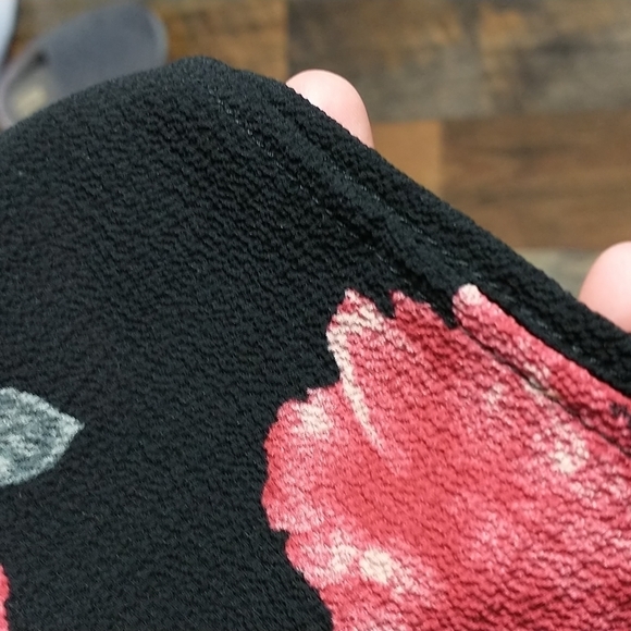 Knee Length Black Skirt with Red Roses - Plus size 3X - Button Front - NWT - Picture 12 of 12